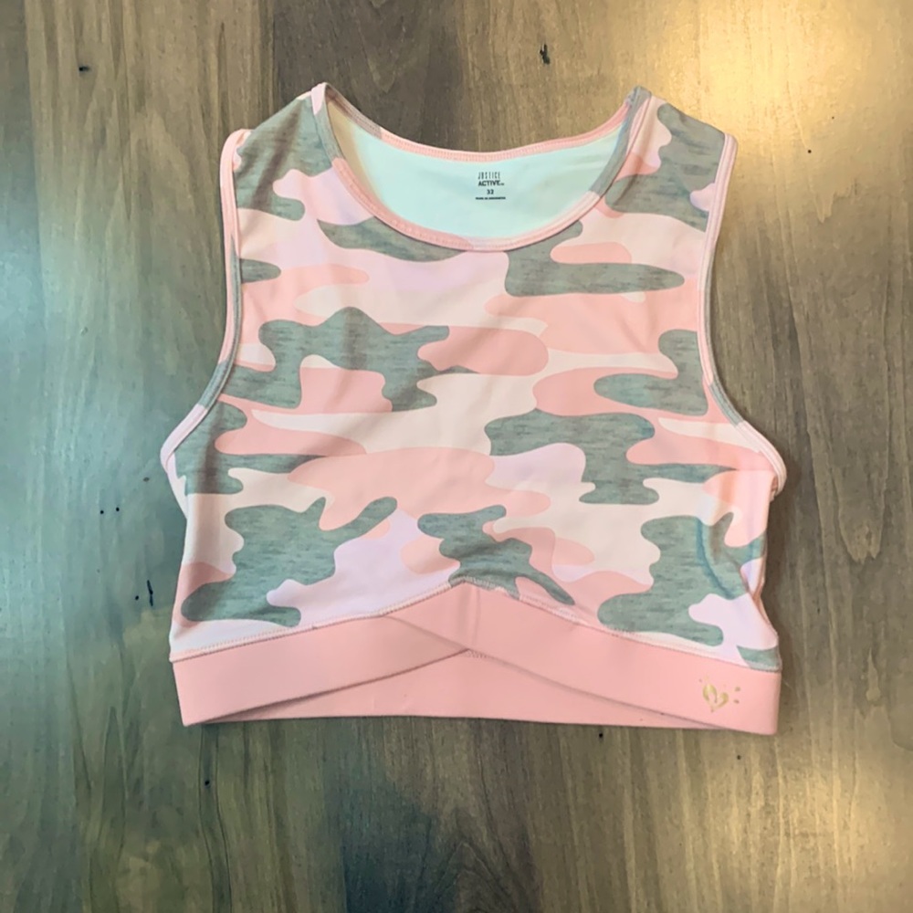 Justice Active Camo Bra Top
